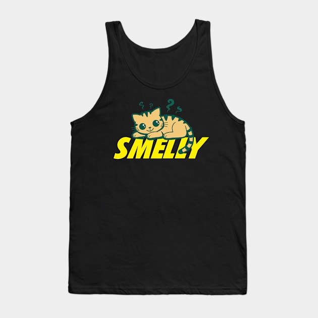 Funny Smelly Cat Cute Gift For Cat Lovers Tank Top by BoggsNicolas